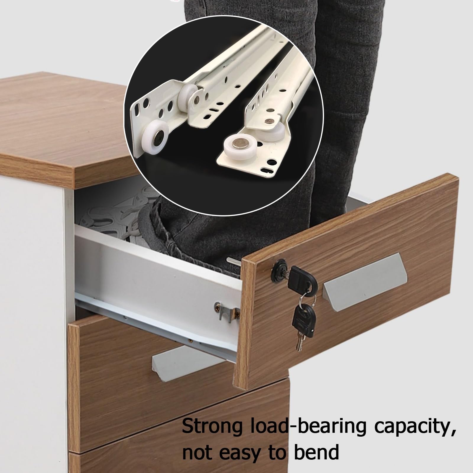 Amazon.co.jp: スライドレール 白い 伸縮式 引き出しレール 1ペア