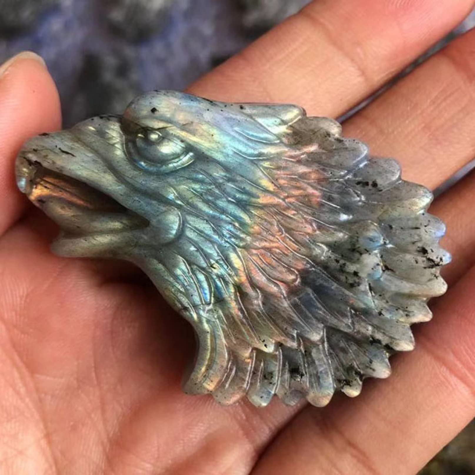 naturalny połysk naturalny kryształ szorstkie kryształy i kamienie labradoryt ozdoby ręcznie robione kieszonkowe figurki zwierząt sowa dinozaur mini prezenty dom salon dekoracja 1 szt