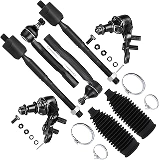 SCITOO 8pcs Front Suspension Kit Lower Ball Joints Inner Outer Tie Rod Ends w/Steering Boots fit for 2002-2006 for Toyota Camry for Toyota Solara for Lexus ES330
