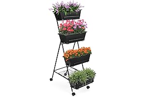 4 Tier Outdoor Vertical Planter: Transform Your Gardening Space