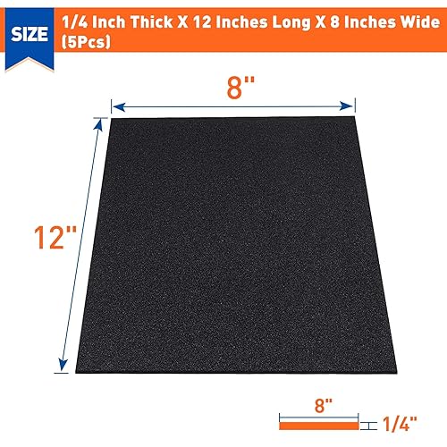 Miniatura 11 de MAGZO 8 almohadillas de espuma adhesiva de 1/2 pulgada de grosor x 4 x 4 pulgadas, láminas de espuma de celda cerrada, almohadillas autoadhesivas