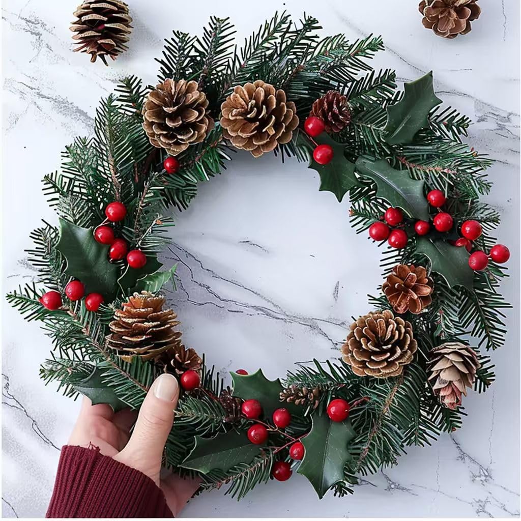 32 PCS Christmas Pine Cones Natural Pinecones for Winter Vase Fillers,Crafts,Holiday Decor, Home Christmas Tree Ornaments,Rustic Centerpieces, Table Scatters,3 Sizes Mixed