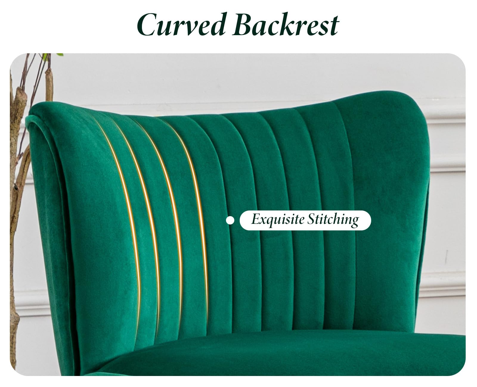 Chaise D'accent Velvet Chairus Moderne Chaise À Pétale Avec Pattes Dorées Chaise Lounge