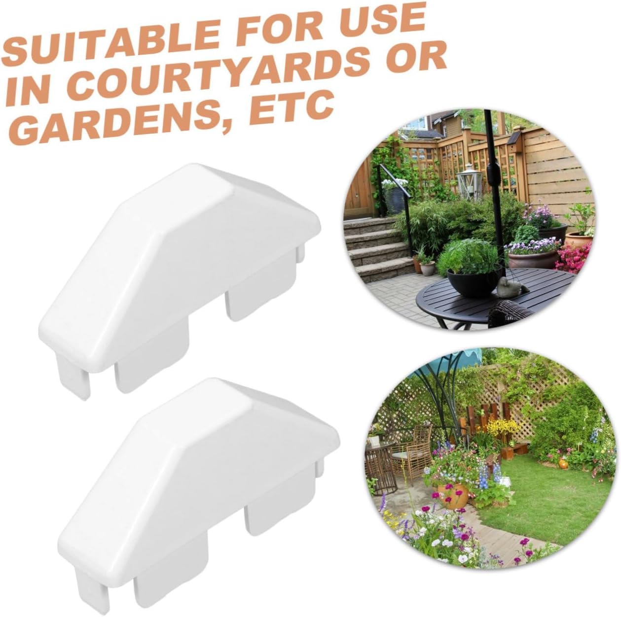 8pcs PVC Fence Post Caps Garden Fence Top Cap Replacement Flat Covers Column Covers for Outdoor Decking and Picket Accessories