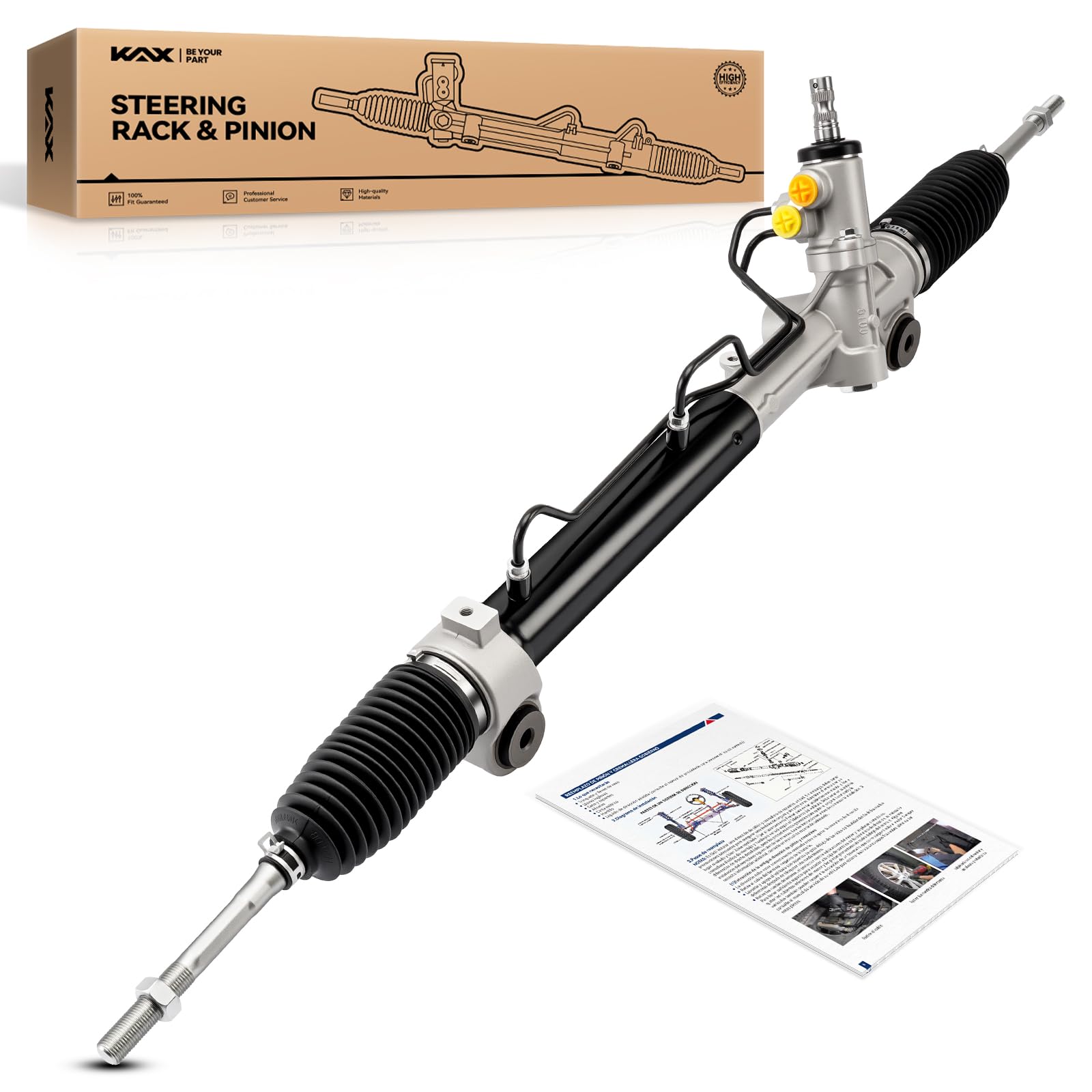 KAX Hydraulic Power Steering Rack and Pinion Direct-Fit for Toyota Avalon 2005-2012, Camry 2002-2011, Lexus ES350 2007-2012, ES330 2004-2006, ES300 2002-2003 OEM Replace.26-2632