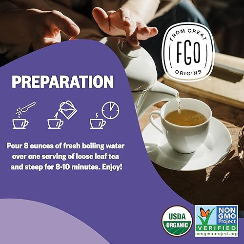 Vista 317 de FGO Té de menta orgánico, 100 unidades, bolsitas de té ecológicas, sin cafeína, el embalaje puede variar (paquete de 1)