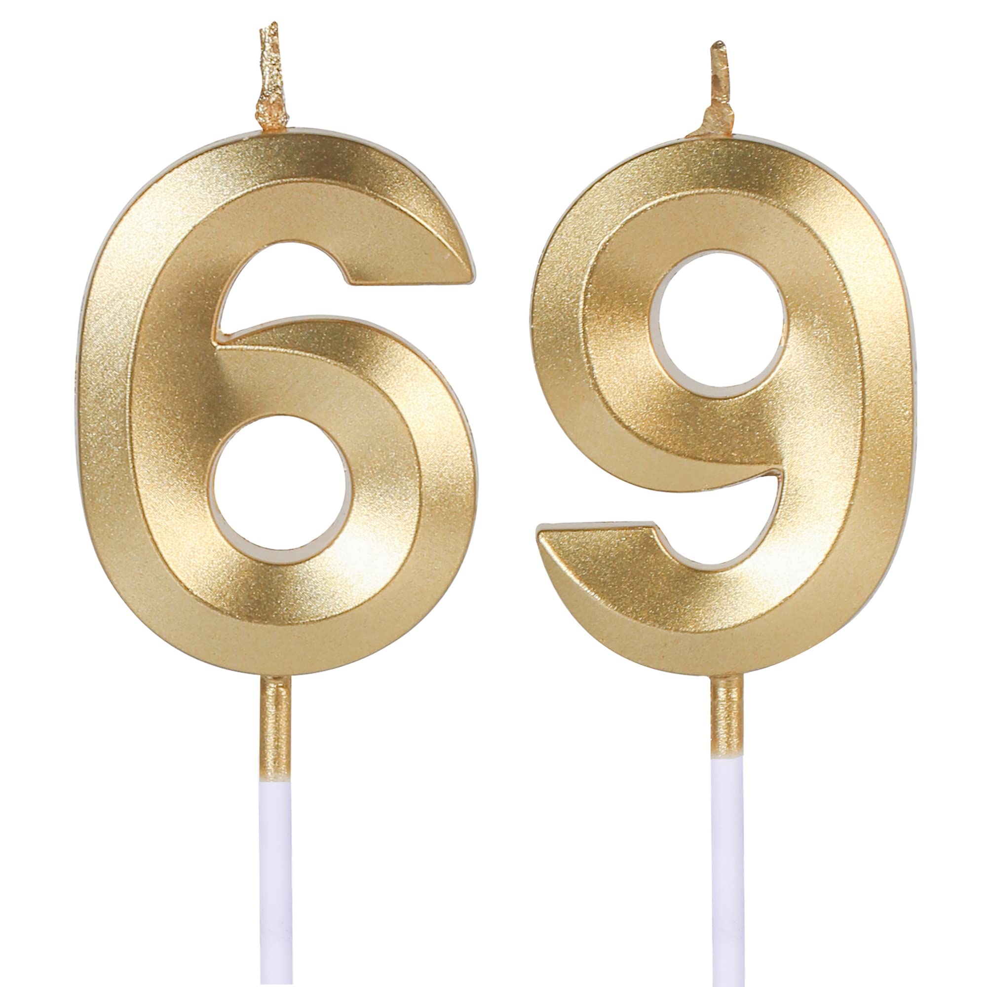 79th & 97th Birthday Candles With Crown Design – Gold Number Cake Toppers For Milestone Celebrations - View #10