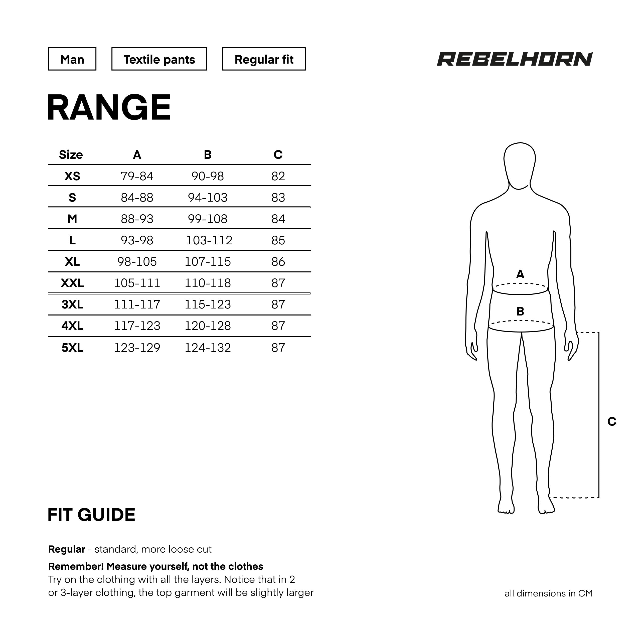 REBELHORN Range Pantaloni da Moto Uomo | Tessile | Membrana Sympatex | Protezioni Ginocchia e Fianchi Livello 2 | Pannelli di Ventilazione con Fidlock | 3 Strati | Taglie Fino alla 5XL
