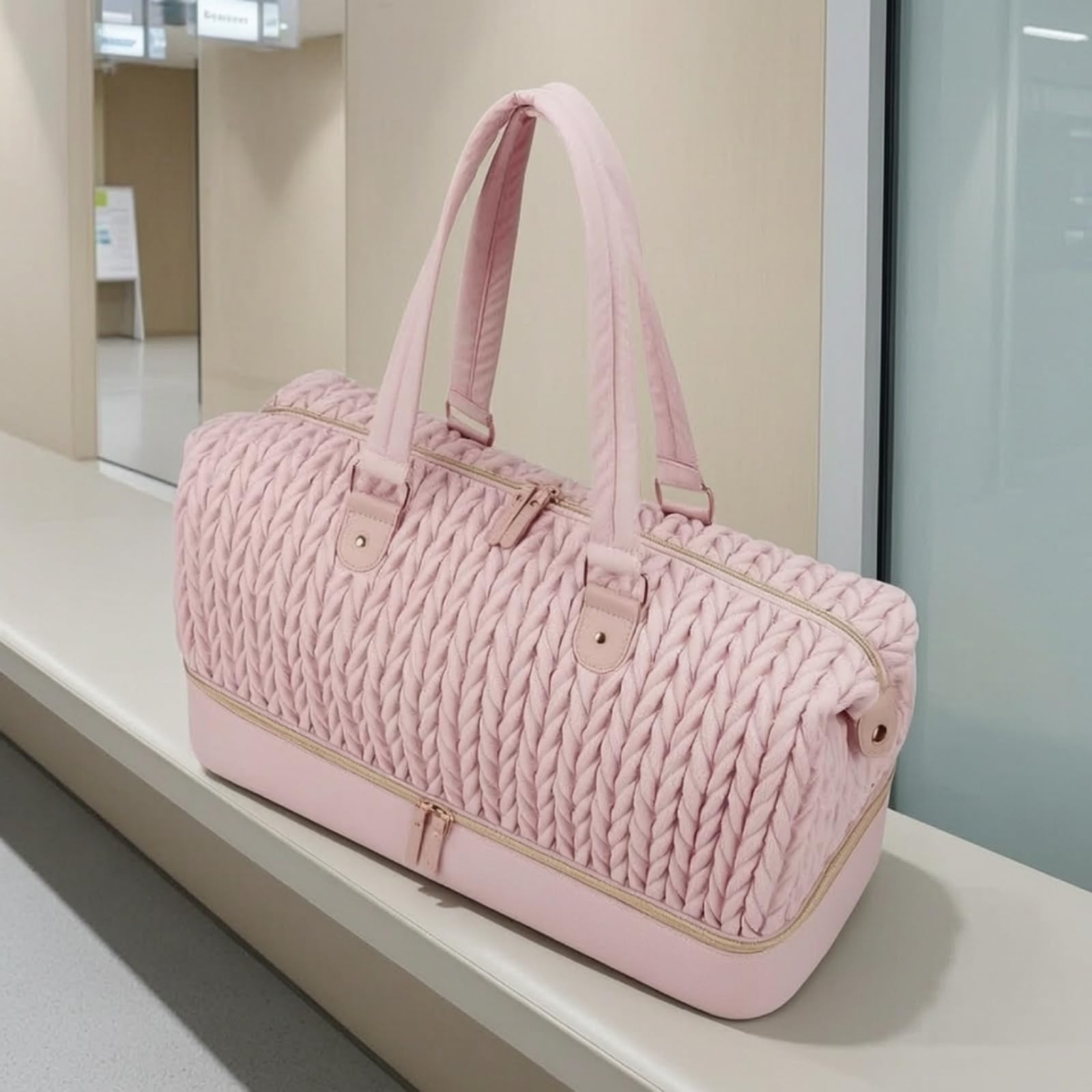 Bolso Viaje con Compartimento Inferior Impermeable Bolsa Pañales Resistente Al Agua Bolso Cambiador para Mamás, Viajeros