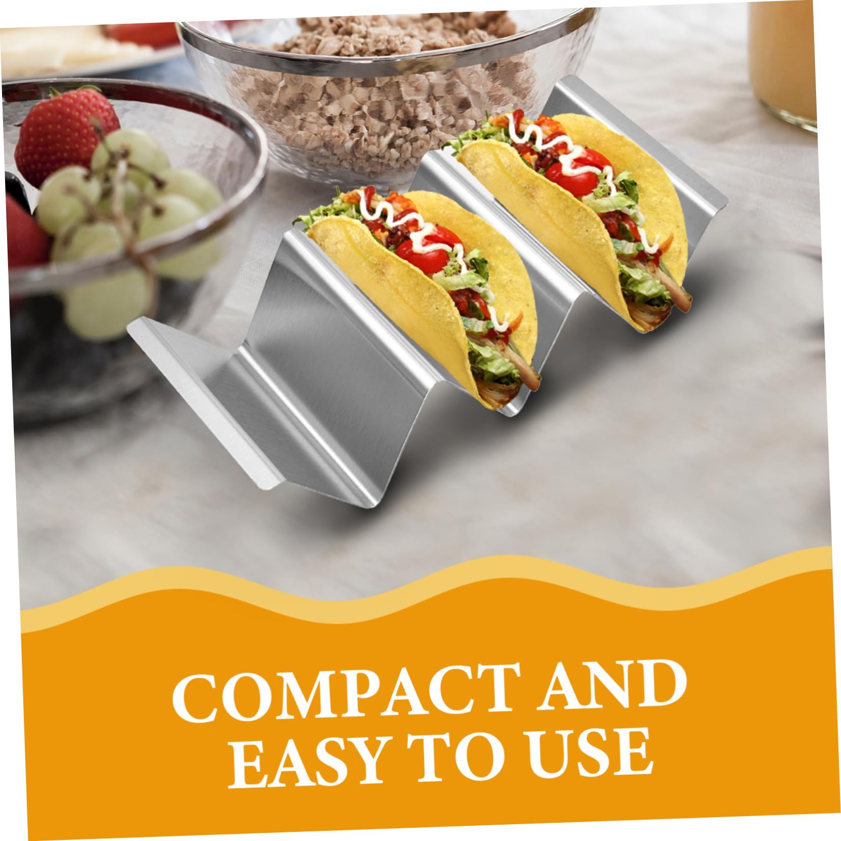 Soporte Piezas Tacos 3 Acero 4 Ranuras Inoxidable