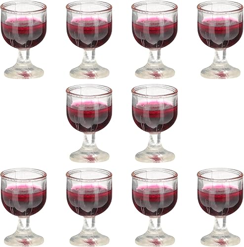 LUOZZY Copas de vino para casa de muñecas, 1:12 en miniatura, modelo para casa de muñecas, mini accesorios de decoración de cocina