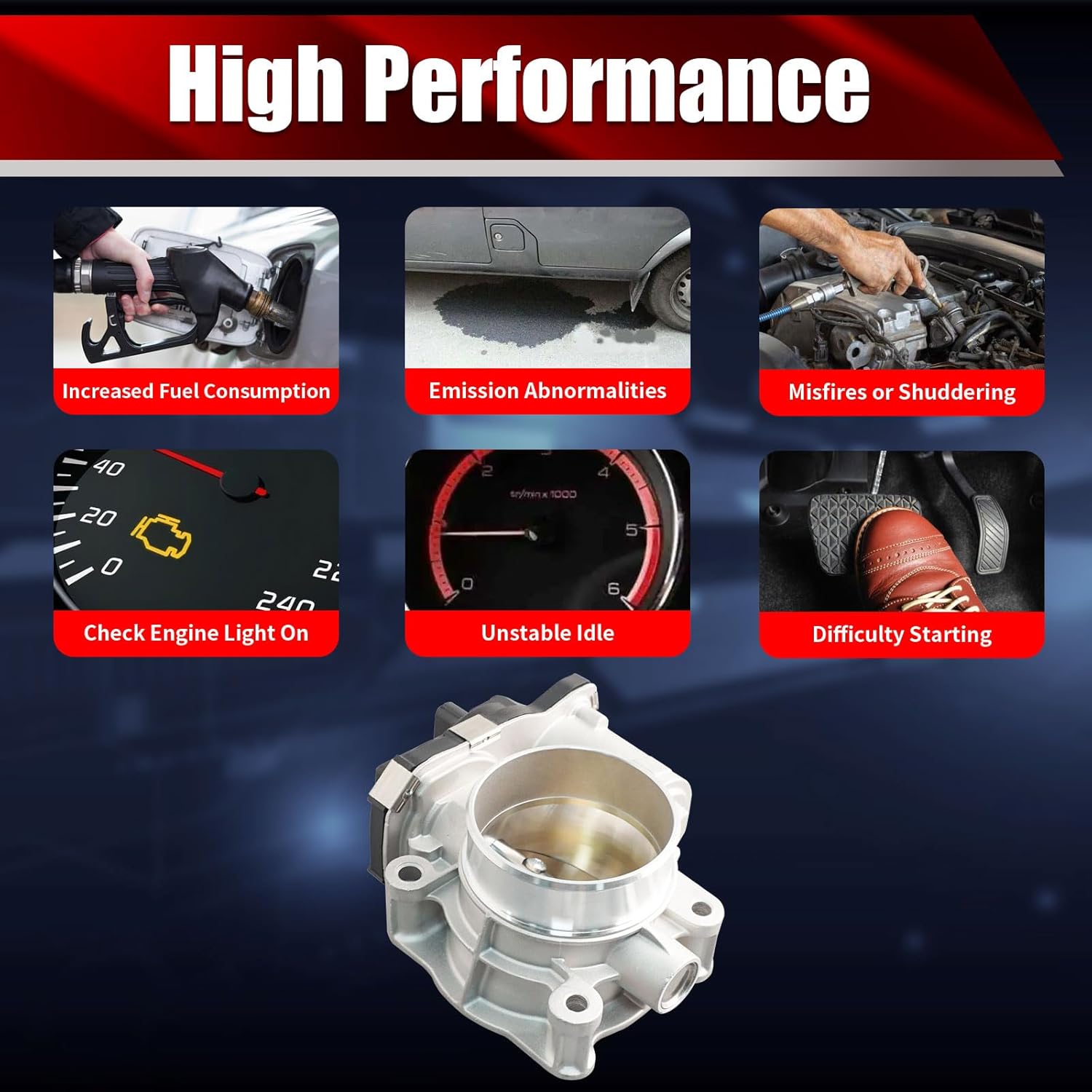 Electronic Throttle Body Assembly 12670834 Compatible with Buick LaCrosse Regal Verano Chevrolet Captiva Sport Equinox Malibu Orlando GMC Terrain 2.4L L4 Replaces S20221 977-107 67-3039 TB1295