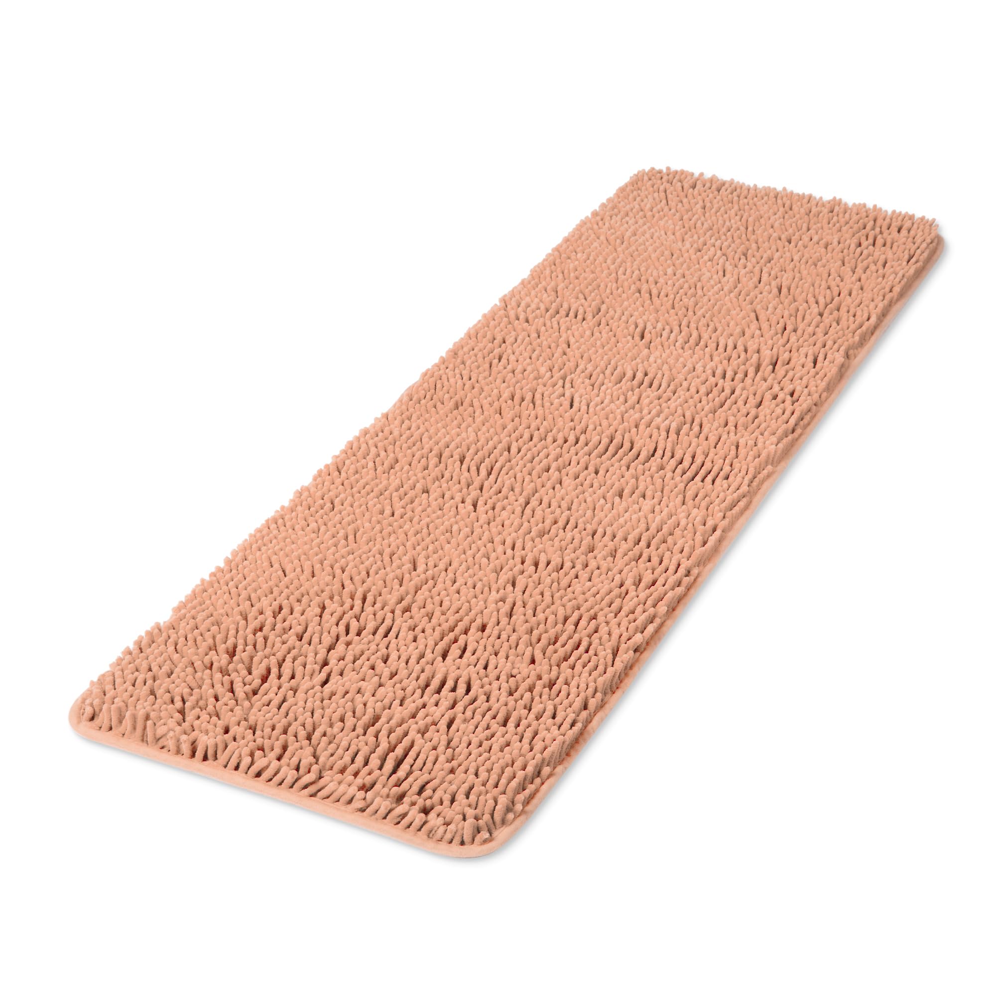 Yeaban Chenille Dusty Pink Bathroom Runner Rug 17"x47" — image 1