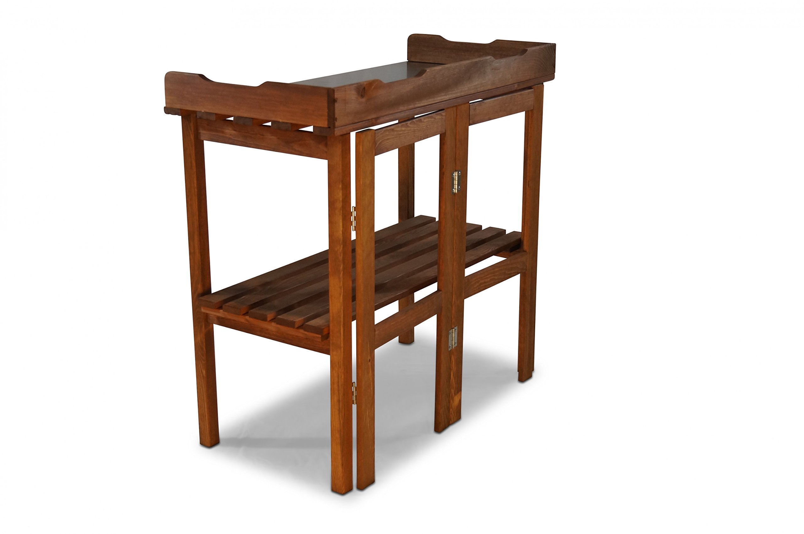 Pflanztisch klappbar mit verzinkter Arbeitsplatte braun B90 x T40 x H86 cm