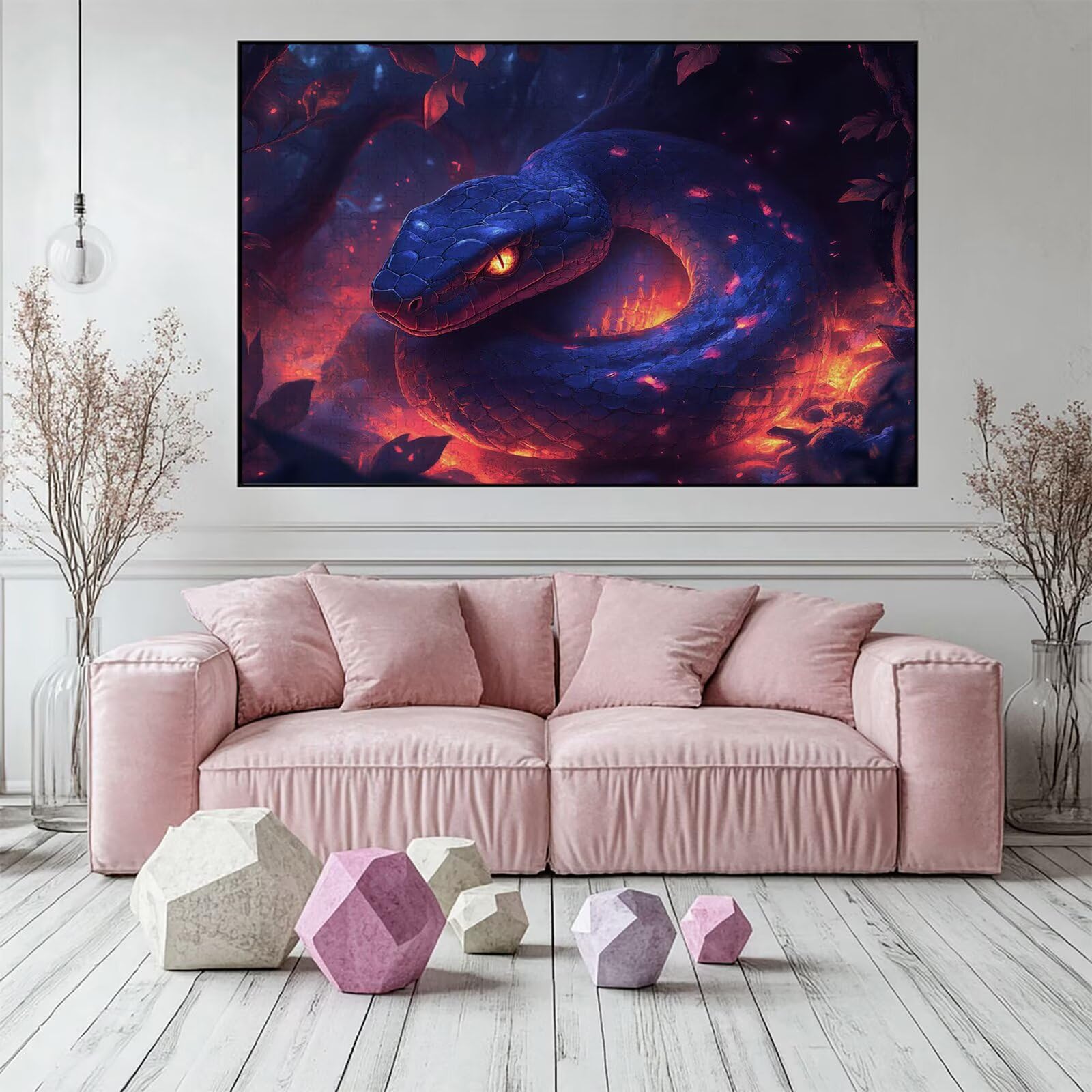 Puzzle 2000 elementów Zwierzę Dorosły Wąż 100 x 70 cm Rzemiosło Klasyczne 3D Drewniana układanka do rodzinnych gier aktywności, układanka do samodzielnego wykonania nawet do dekoracji ścian domu