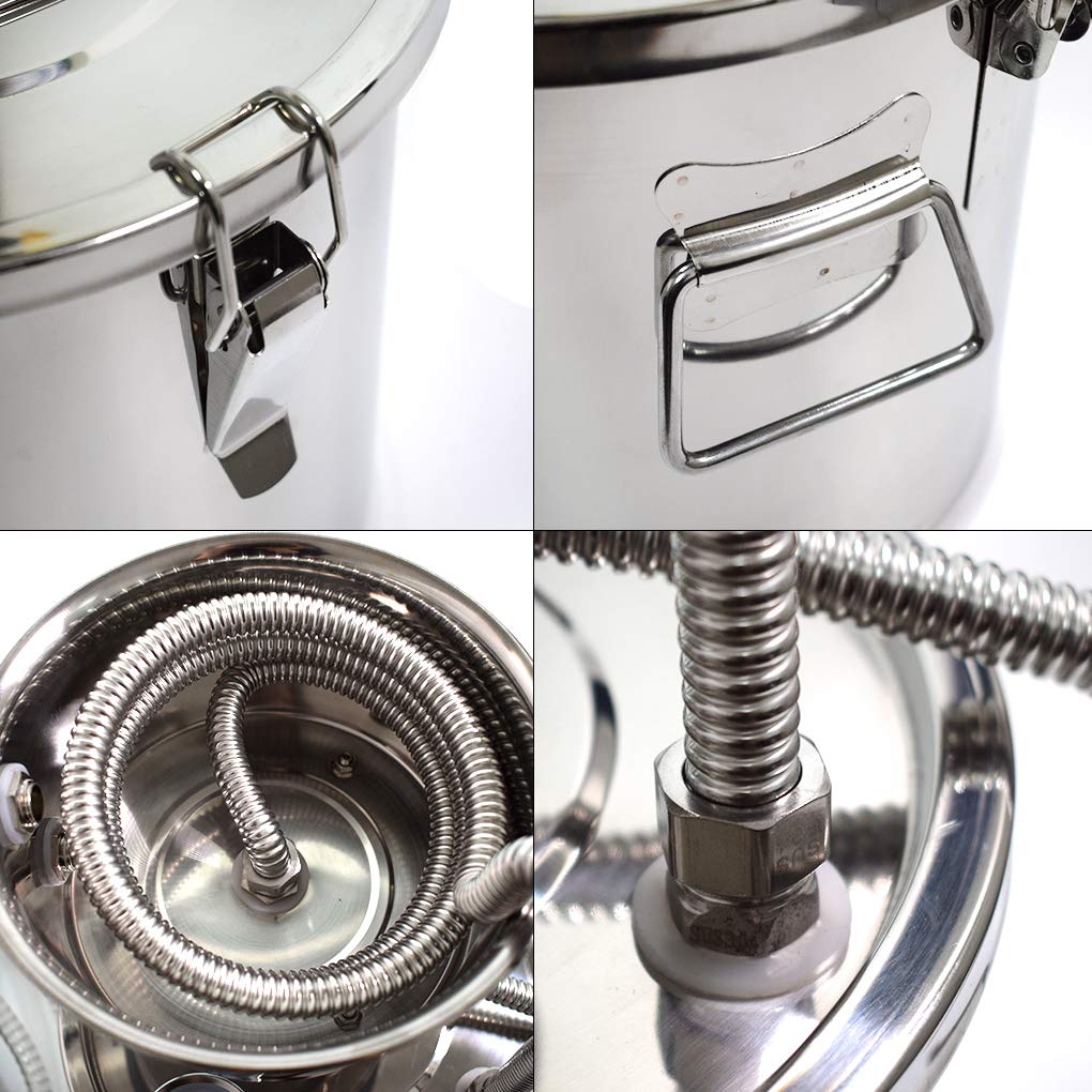 Kit de destilador de alcohol de 20 L Moonshine Still Home de acero inoxidable 304 para hacer vino con bomba