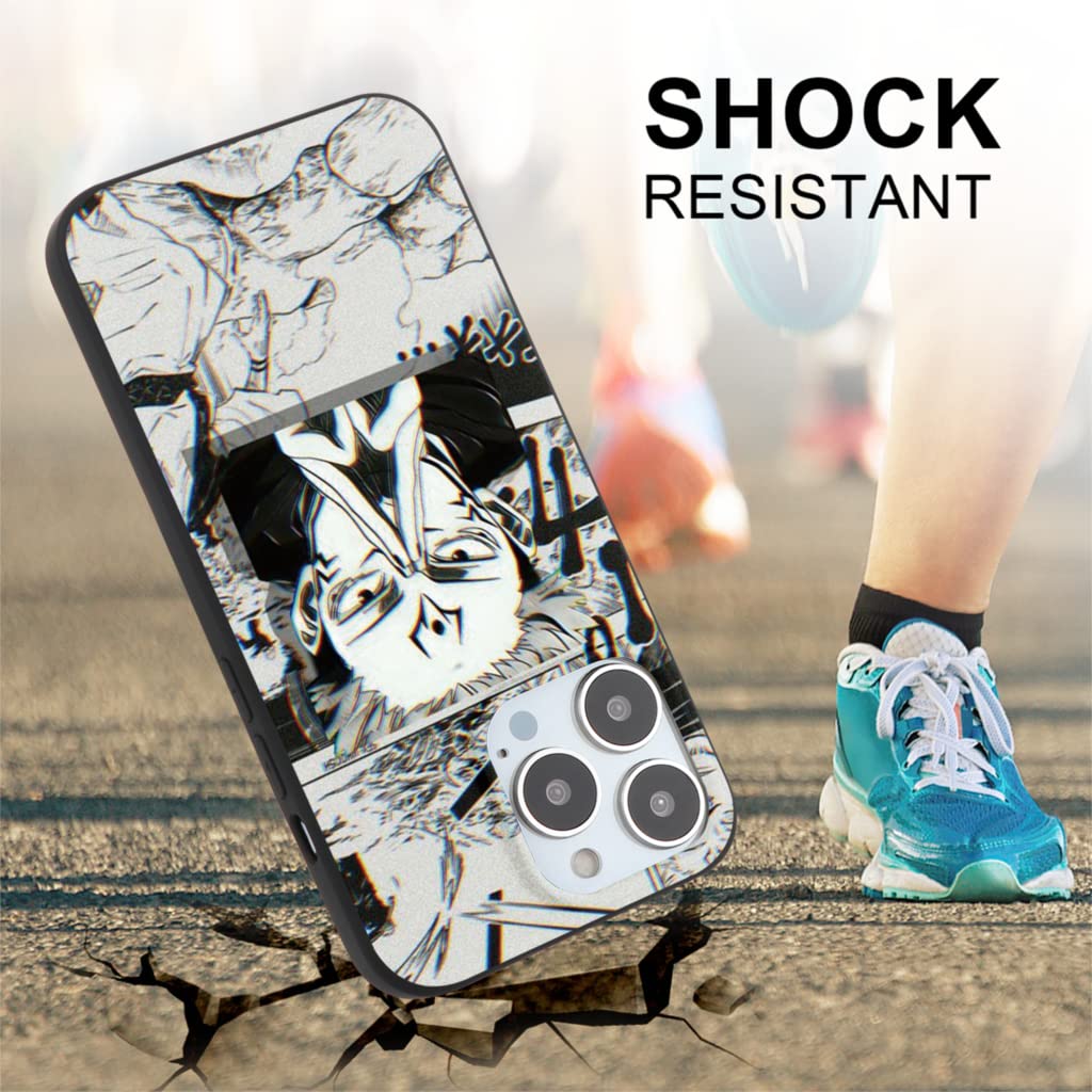 Eouine 2 Pezzi Custodia per Apple iPhone 13 Pro Max 6.7 Anime Case Gojo Satoru Itadori Yuji Cartoo Bello Pattern Protezione Case Morbida Antiurto TPU Silicone per iPhone13 ProMax