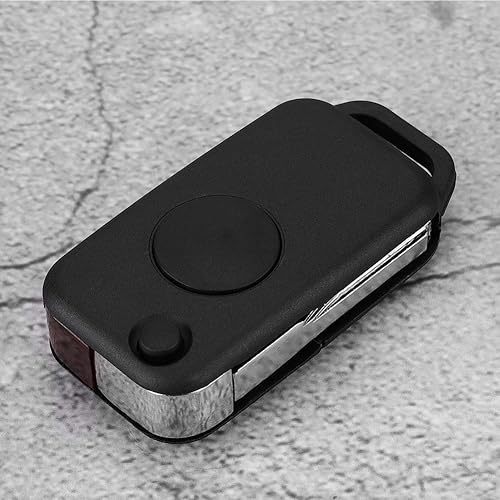 Miniatura 6 de Aramox Funda para llavero con tapa de 1 botón, funda para llavero remoto para Benz Class 1984-2004