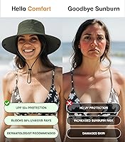 Vista 9 de GearTOP Safari Sun Hat for Men and Sun Hats for Women UV Protection UPF 50+ Hiking, Gardening, Fishing