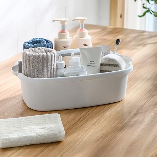 Miniatura 4 de ALINK Bolsa grande de plástico para ducha, organizador portátil con asa para dormitorio, baño, herramientas, jardín, cocina, suministros de