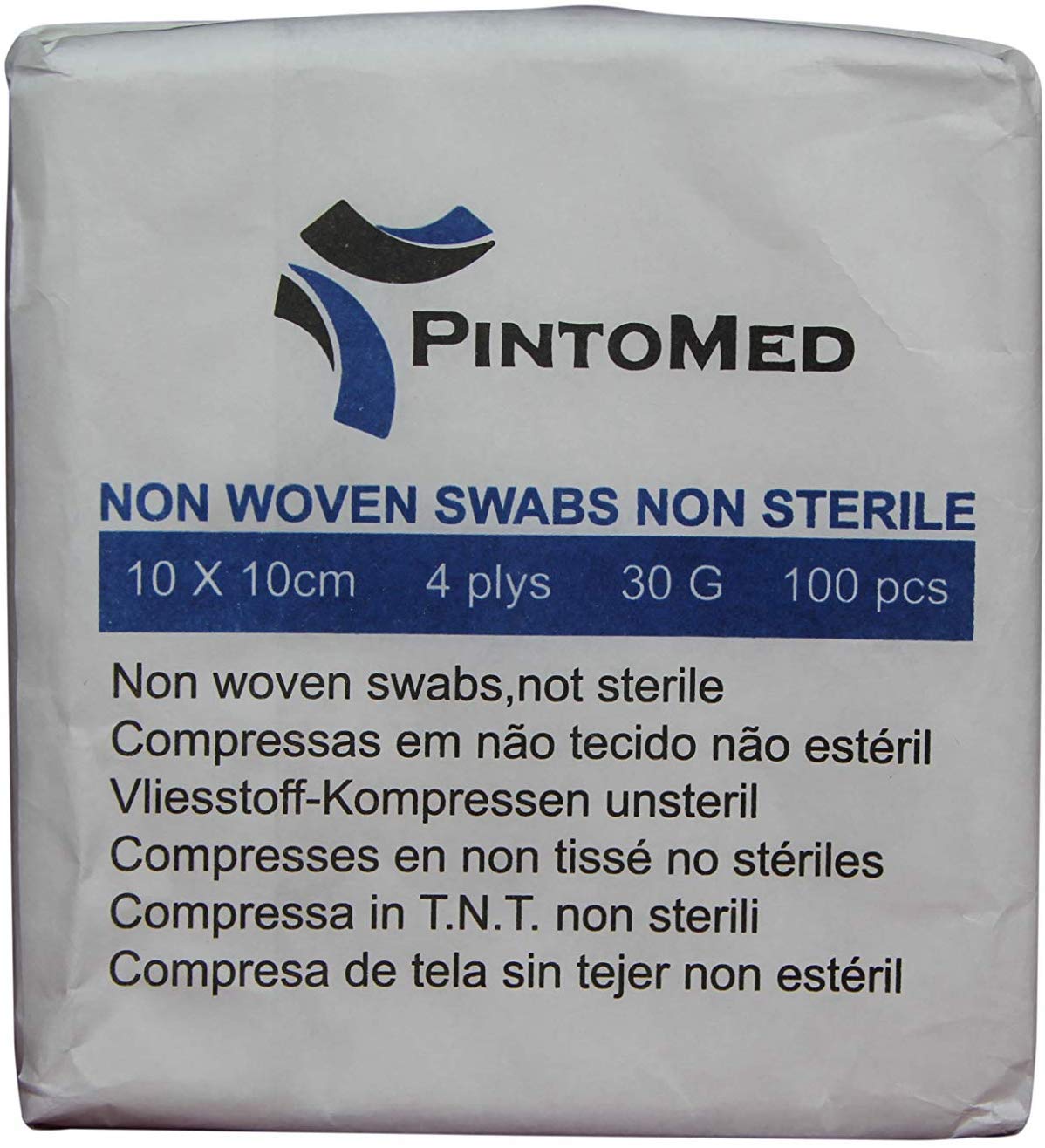 Compresses En Non Tissé TNT Non Stériles 10cm X 10cm - Paquet De 100