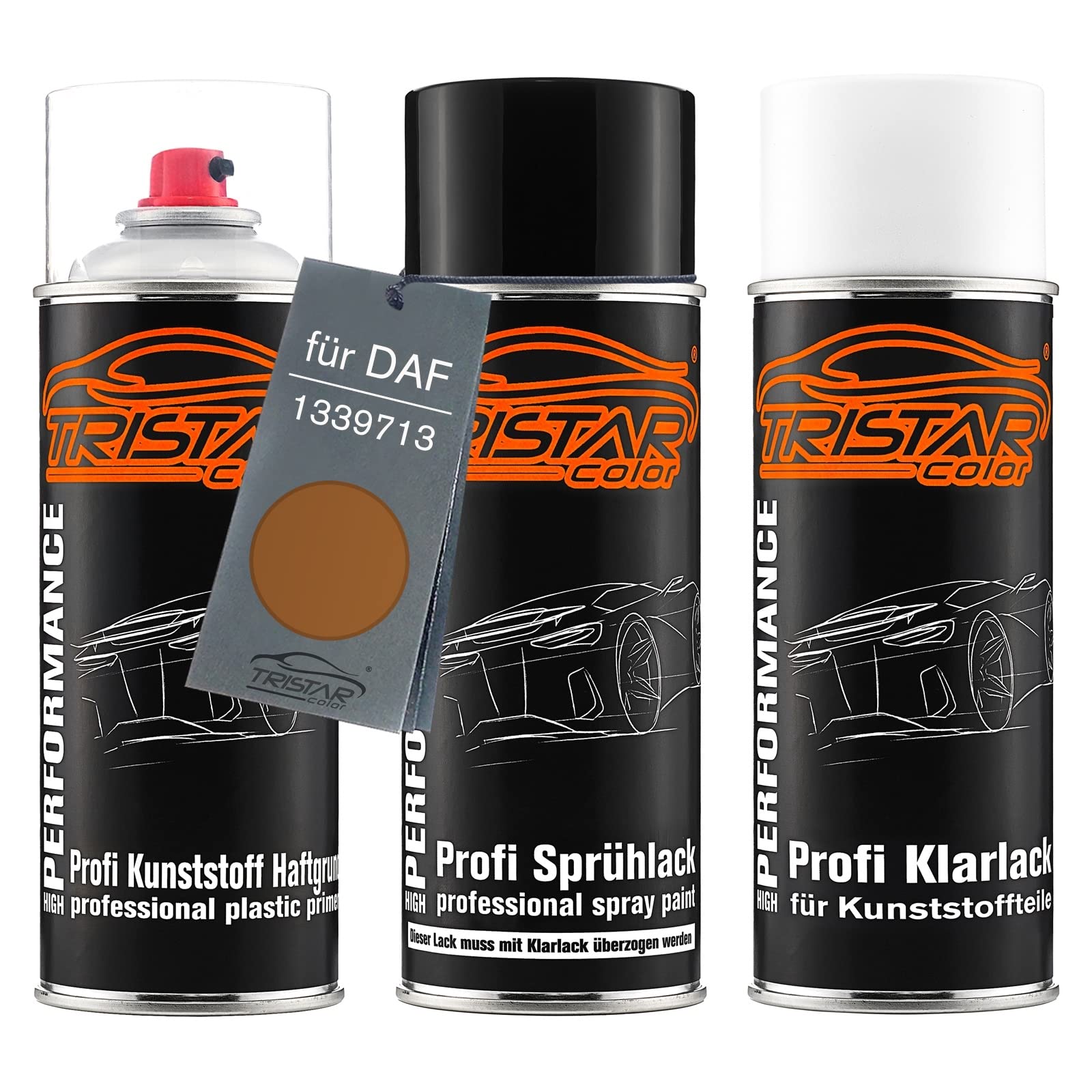 TRISTARcolor Zestaw w sprayu do plastiku do DAF 1339713 Bruin Metallic
