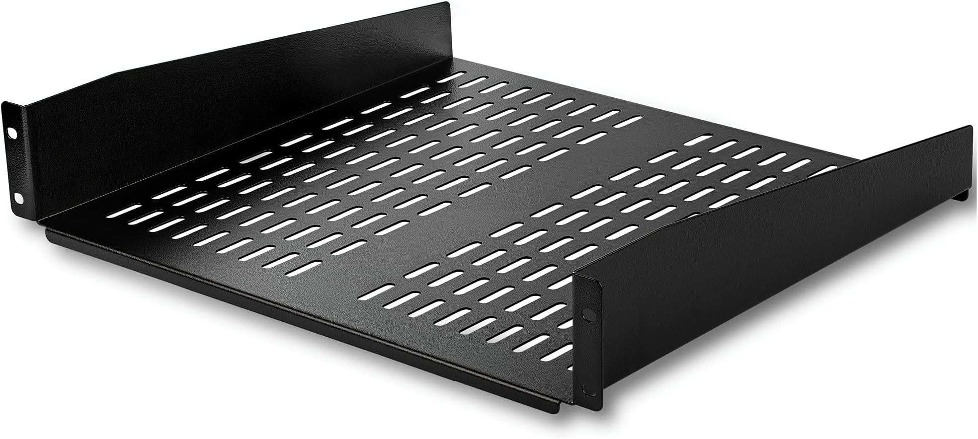 2U 16in Universal Vented Rack Mount Cantilever Shelf - Fixed Server Rack Cabinet Shelf - 50lbs / 22kg - 16in Deep