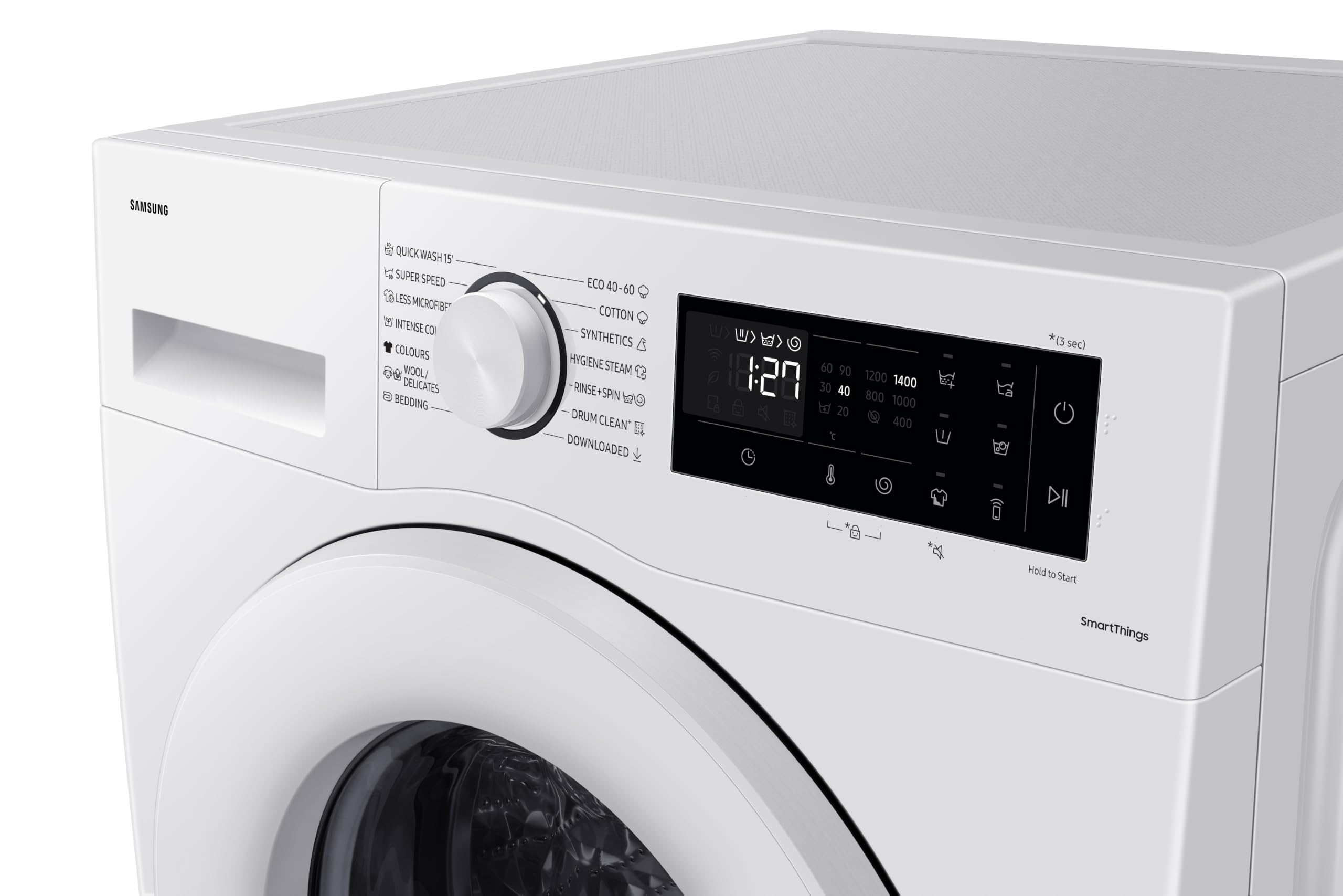 Samsung Lavadora Carga Frontal 11Kg Clase A-10% WW11DG5B25TEEC | Ahorra hasta un 70% de energía gracias a la IA, Tecnología AI EcoBubble, Programa Super Speed 39, Programa de Vapor