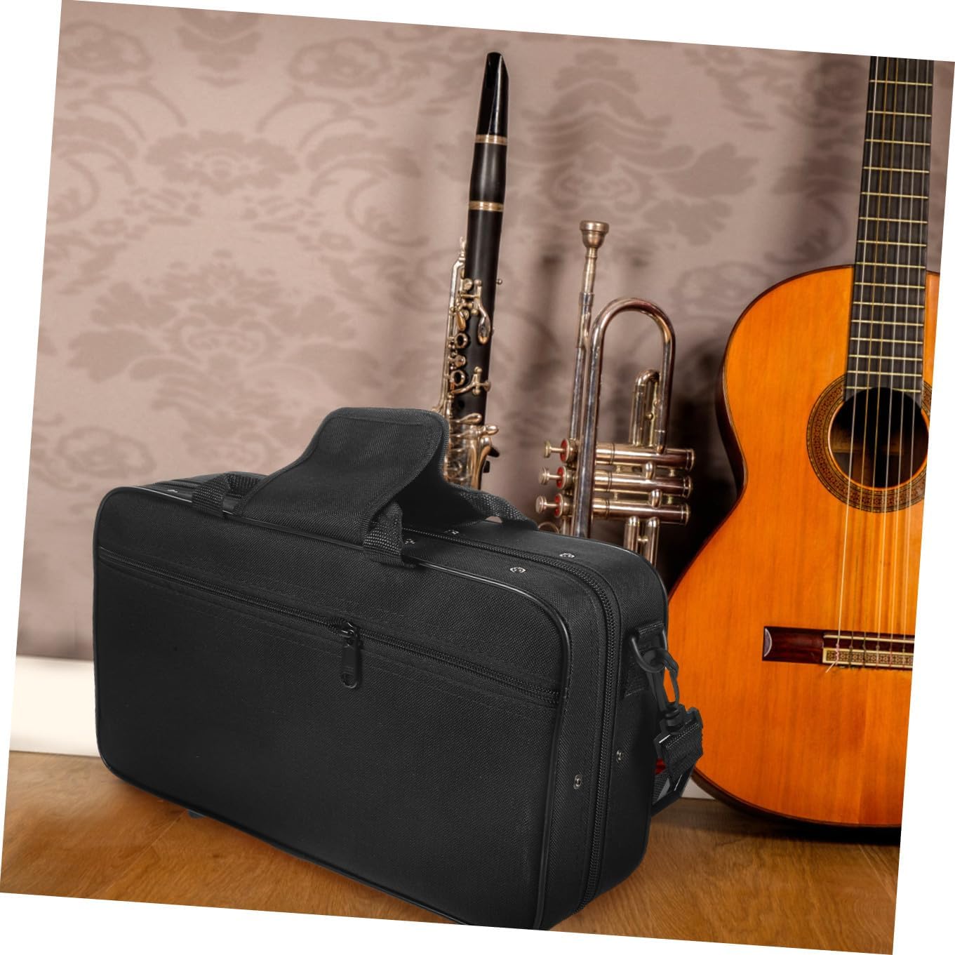 Levemolo Portable Clarinet Case Thickened Oxford Cloth Storage Bag Wear Resistant Carrying Box for Secure Protection and Easy Transport of Clarinet Instrument