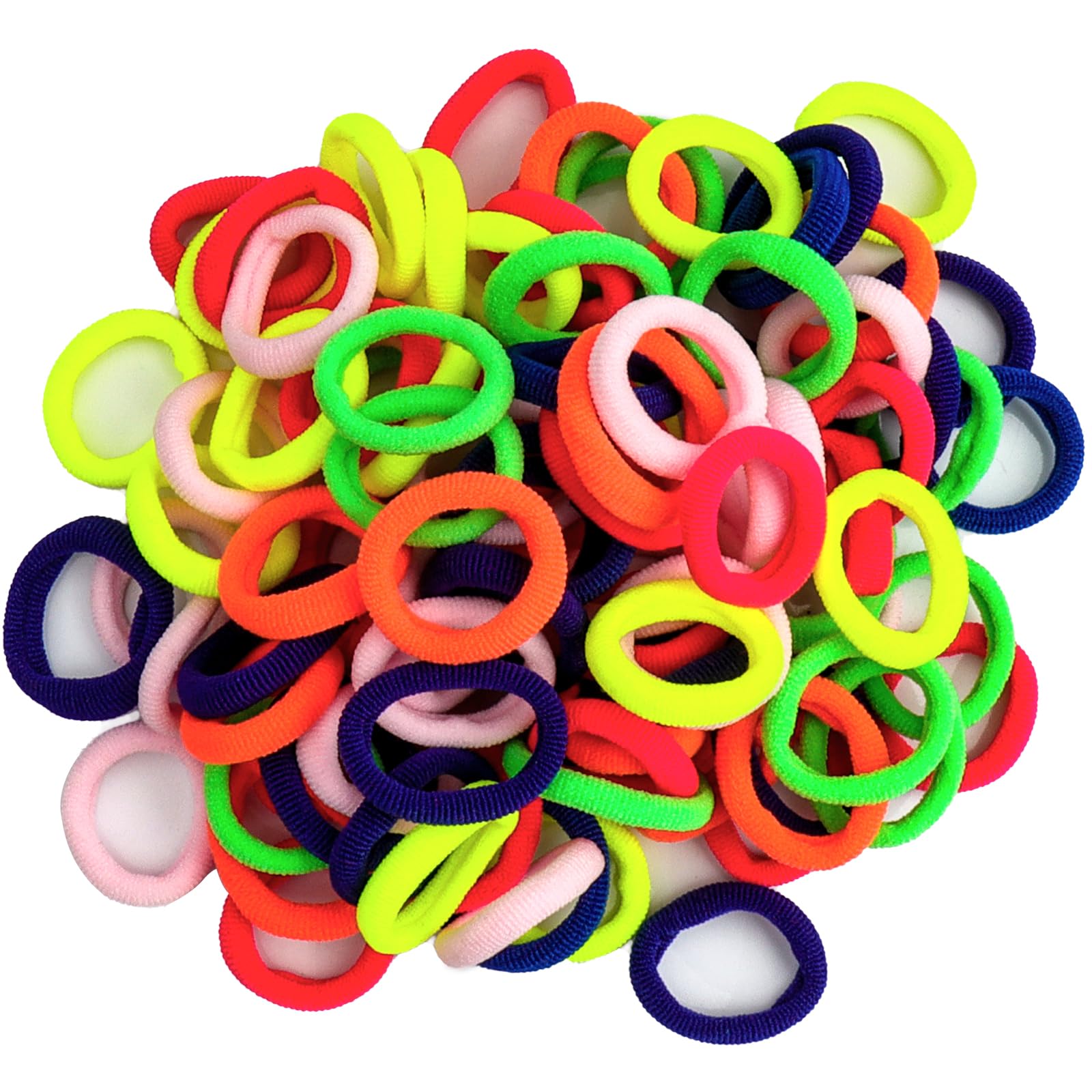 Roellgs 200 Pcs Baby Hair Bands, 8 Colors Girl Hair Bobbles Candy Color