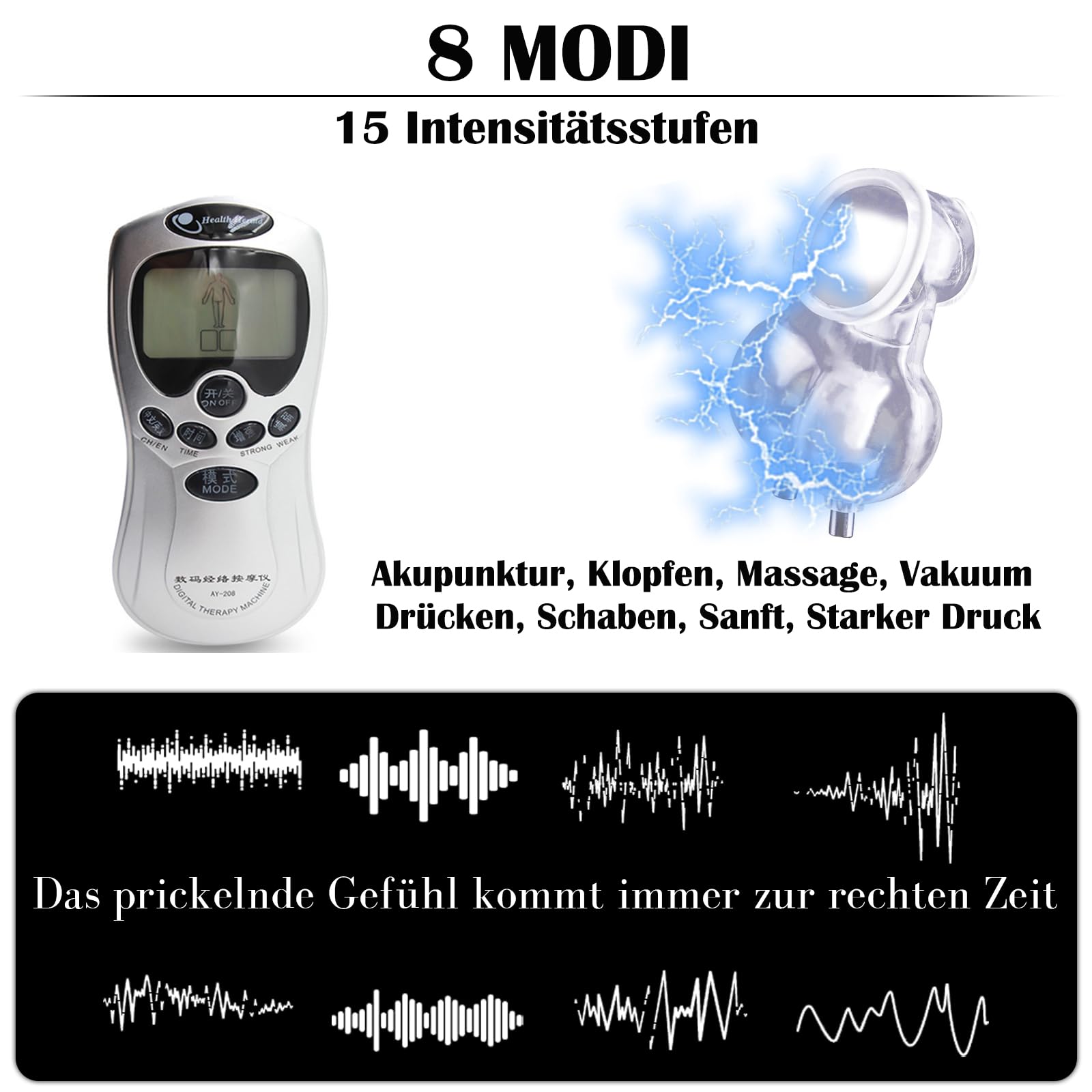 Sac BDSM pour testicules fermeture pour testicules housse pour pénis et testicules avec 8 modes 15 niveaux d’intensité pour hommes idéal pour SM masturbation et expériences érotiques