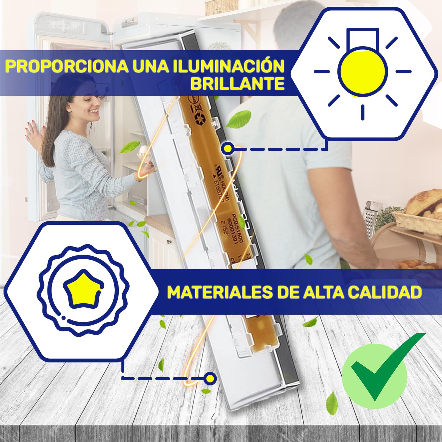 Placa de LED Luminosa para Frigorifico Combi con Código Original 00628627 628627 10003924 10024820 para Bosch para Siemens - MADE IN GERMANY - MONTERAL