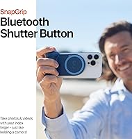Vista 4 de ShiftCam SnapGrip – Agarre para cámara de teléfono con montaje magnético, botón de obturador inalámbrico, batería incorporada, carga inalámbrica Qi