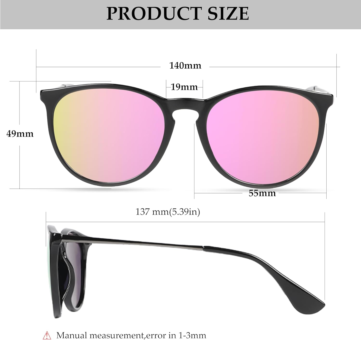 UwqMaz ‌Vintage Round Polarized Sunglasses for Women Men – Retro UV400 Protection, Lightweight Designer for Driving/Outdoor - Image 3