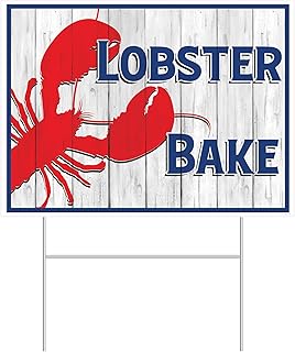 Lobster Bake Plastic Yard Sign