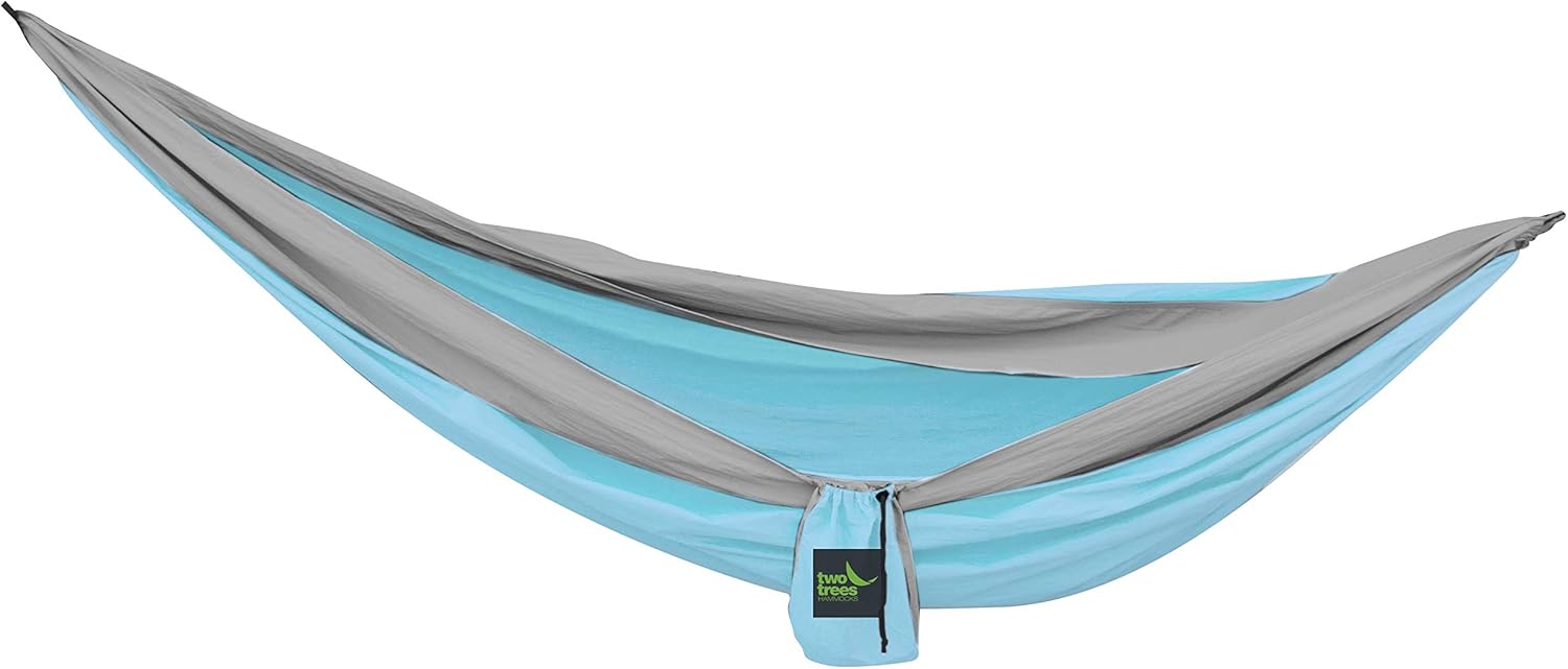 Double Nylon Hammock 180 x 275 cm, Max Weight 200 kg, Blue BigaMart