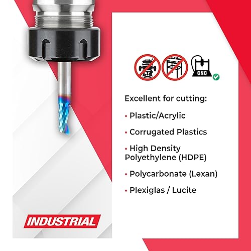 Miniatura 9 de Amana Tool Spektra 51446-K, 51446-K, 1/8 D x 3/4 CH x 1/4 SHK x 2-1/2 pulgadas de largo, acabado de espejo