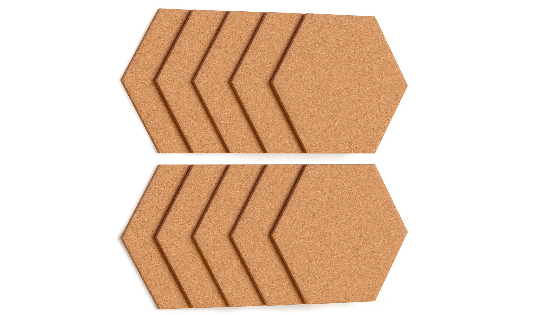 ALLboards Hexagonal Cork Board, Honeycomb Pieces 15×17 cm – 10 pcs, Corkboard Bulletin Board Notice Board — image 1