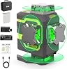 LasGoo LG-4D 16 Green Beam 4x360° Laser Self Levelling with Horizontal and Vertical Layout Ideal for Construction and Picture Hanging Includes Magnetic Bracket