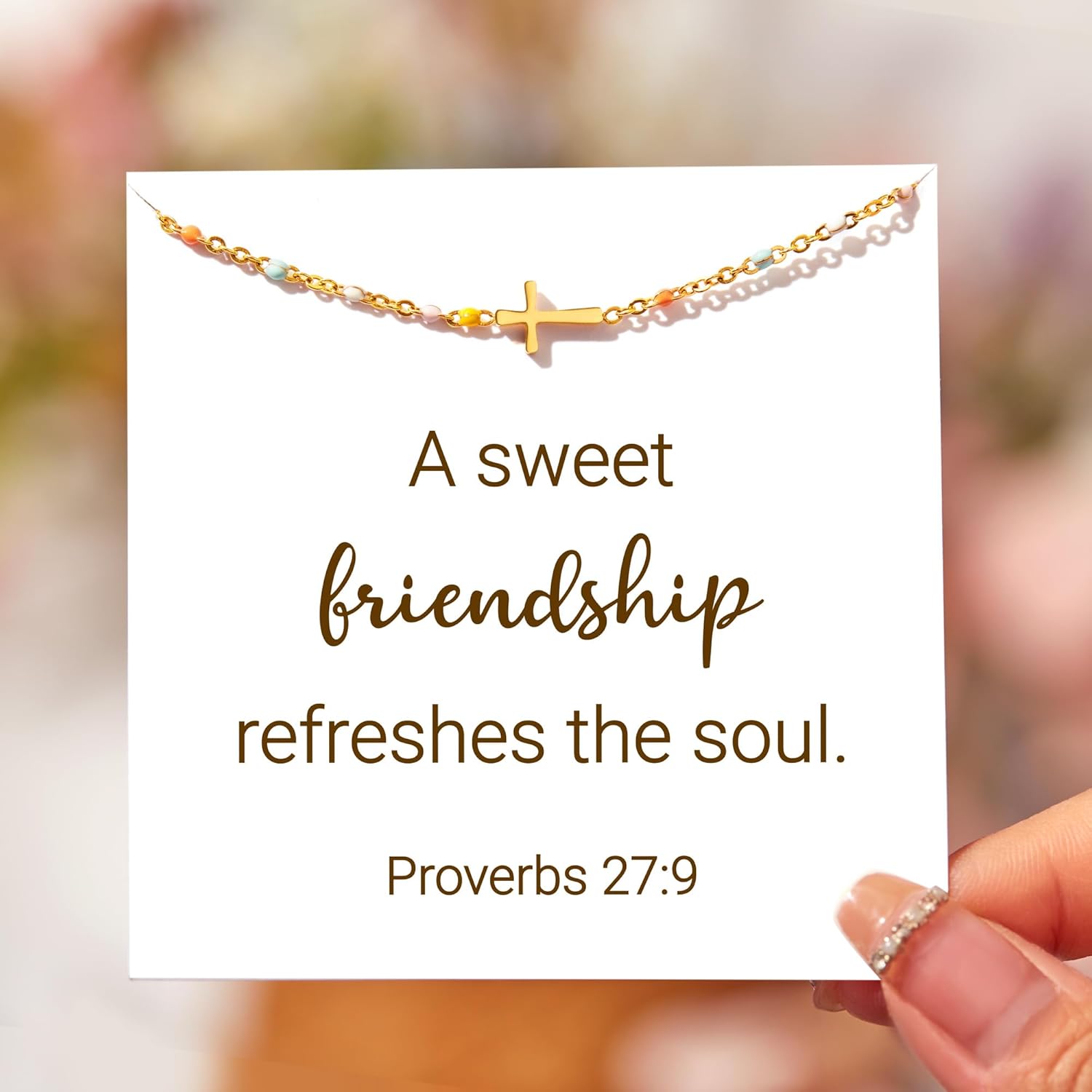 STORYJEWELLERY Friend Bracelet, Friendship Gifts for Women, Friendship Bracelets, Cross Bracelets, BFF Gift, Birthday Valentines Day Gifts for Friend, Religious & Christian Gift - Image 6