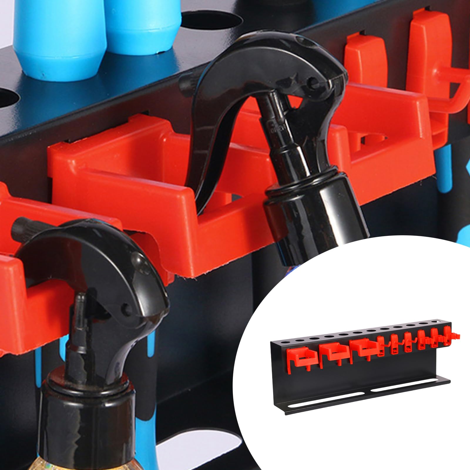 Organiseur pour outils de nettoyage de voiture pour garder votre garage propre et bien rangé, brosses et pulvérisateurs, porte-outils