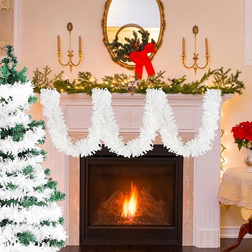 Miniatura 7 de KIMOBER Guirnalda de oropel de Pascua, guirnalda de oropel metálico dorado verde morado con confeti para colgar en primavera, decoración para