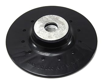 Angle Grinder Ribbed Back 4-1/2 inches Plastic Pad for Resin Fiber Disc with 5/8 inch 11 Thread, Max 20,000 RPM