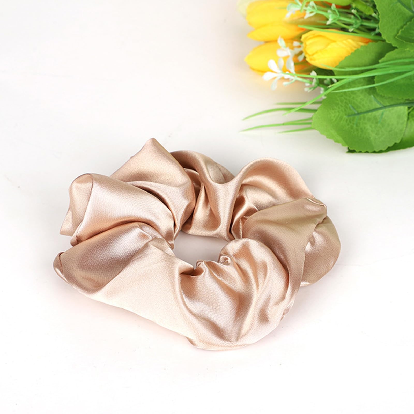 3 Pcs Scrunchies for Hair Ties Red Hair Bands Elastic Ponytail Holders, Hair Ties No Damage, Satin Scrunchies - Image 3