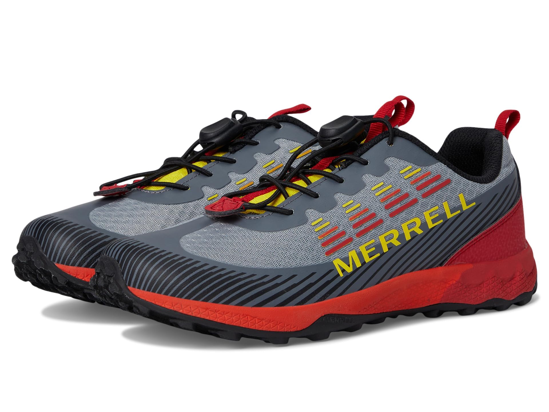 Merrell Agility Peak (Little Big Kid) Sneaker, Grey/Lava, 5 US Unisex