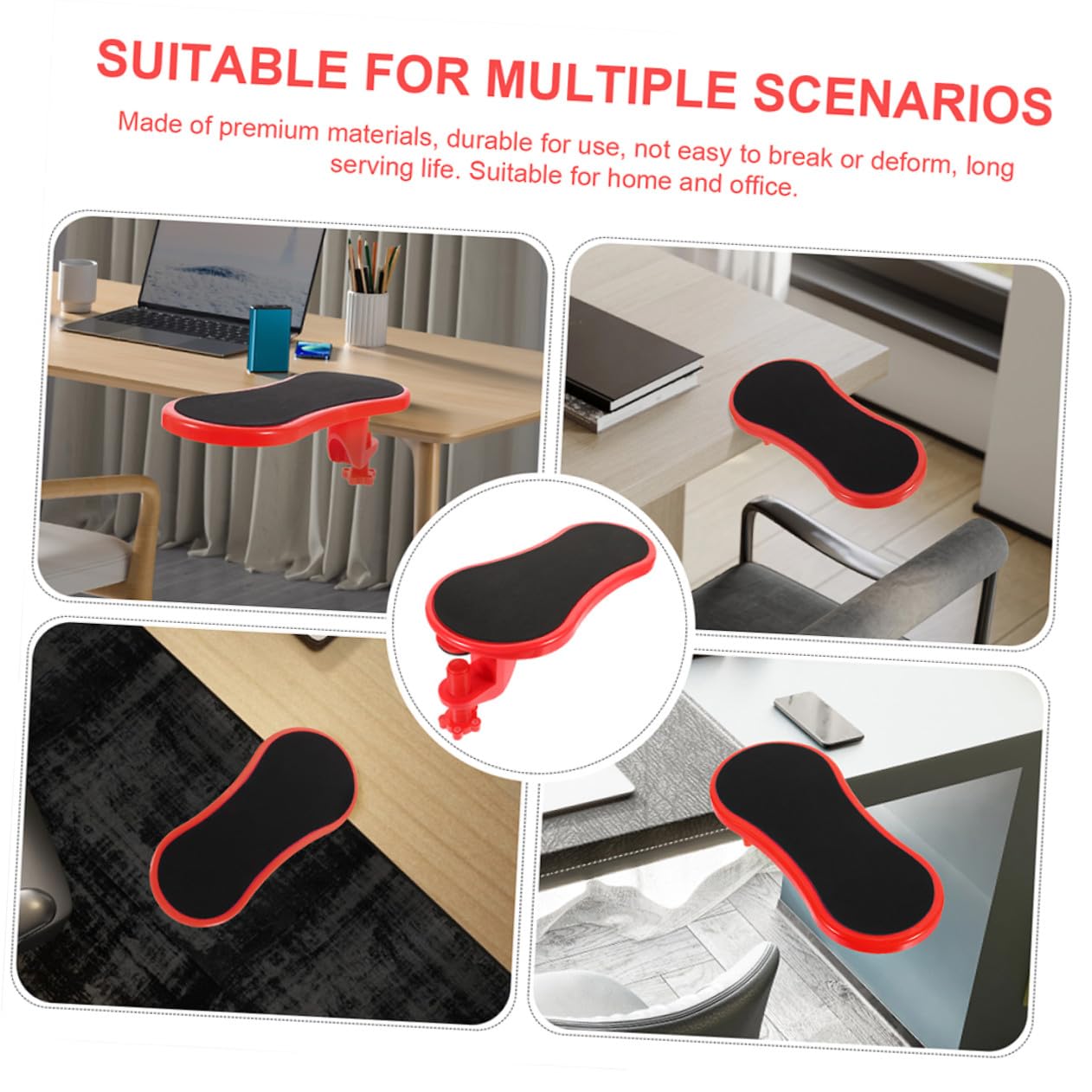 2 pezzi Supporto Poggiapolsi Ergonomico per Scrivania Estensore Tavolo e Tappetino Mouse in da Dolore Polso e Gomito per Ufficio e Casa