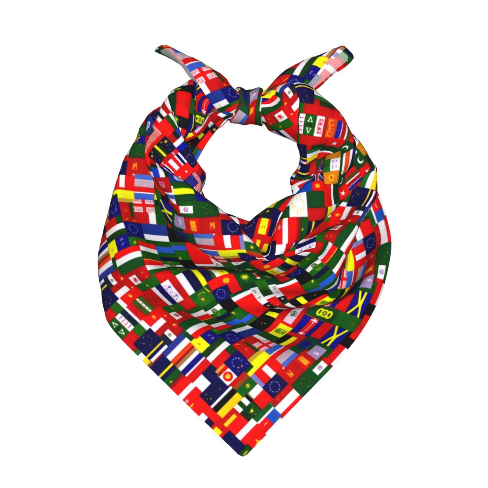Qazwzml Unisex Black National Flag Collection 2026 World Cup Bandana, Multicolour, Polyester, Adult, 55X55cm