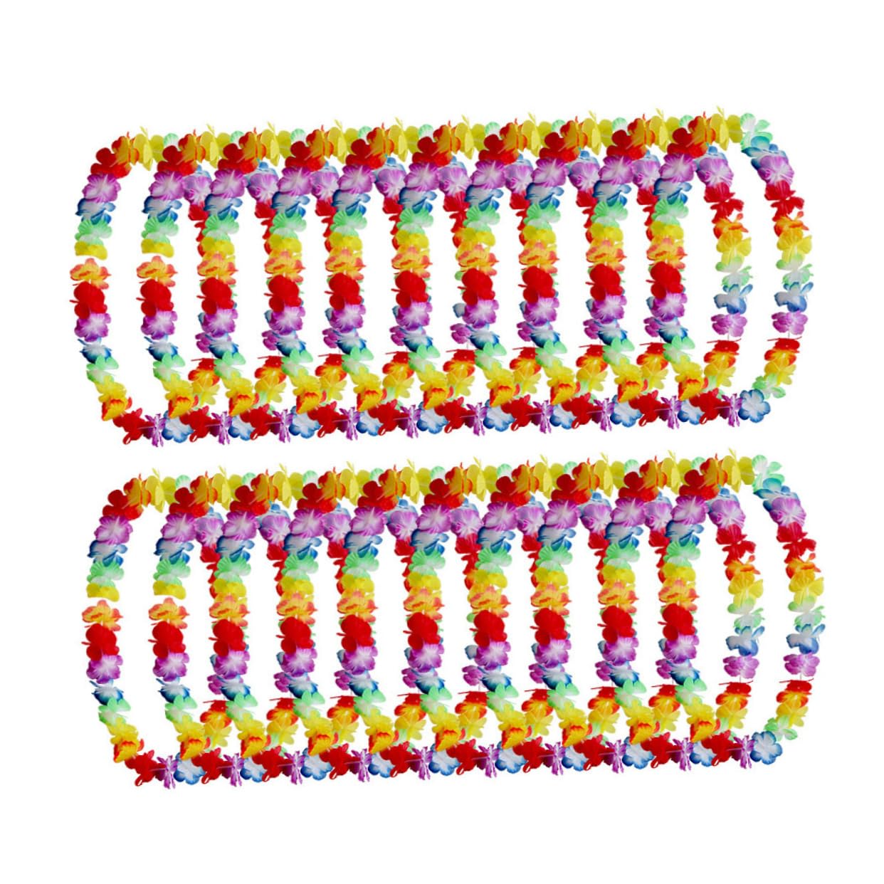 Cabilock 40 Piezas guirnaldas Hawaianas Decoraciones para Fiestas Tropicales Collar de Flores Collares a Granel Christmas Xmas navidas Guirnalda Hawaiana Guirnalda Luau constituir Colocar