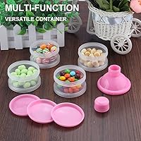 Vista 3 de Accmor Dispensador de fórmula sobre la marcha, contenedor apilable de fórmula de 4 compartimentos para viajes, contenedor de leche en polvo