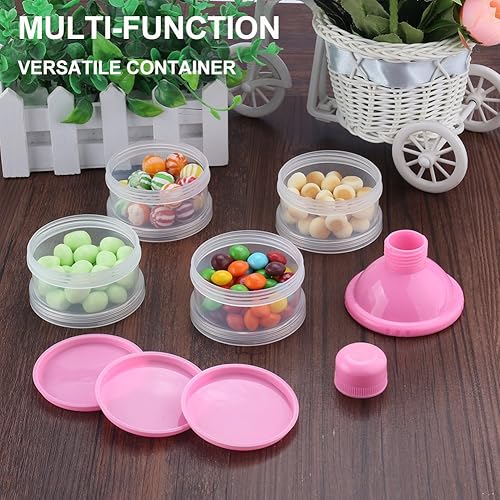 Miniatura 3 de Accmor Dispensador de fórmula sobre la marcha, contenedor apilable de fórmula de 4 compartimentos para viajes, contenedor de leche en polvo para